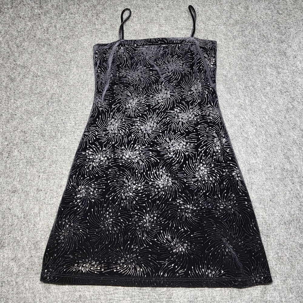 Status Collection Y2K Vintage Black Velvet Babydoll Dress Whimsigoth Medium
